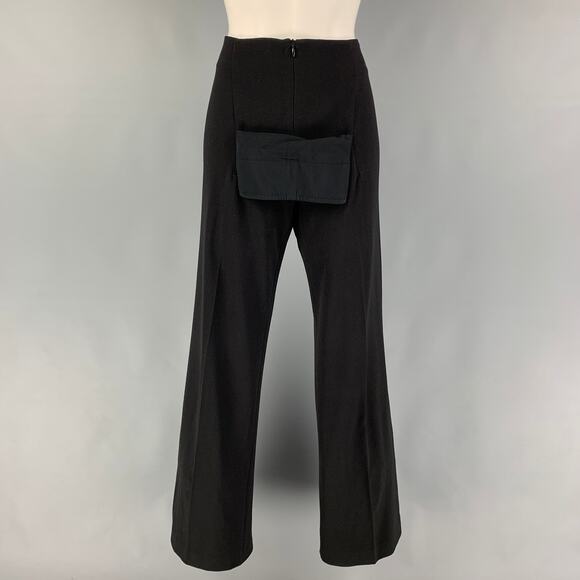 JEAN PAUL GAULTIER Size 8 Black Wool Polyamide Dress Pants - Picture 1 of 6
